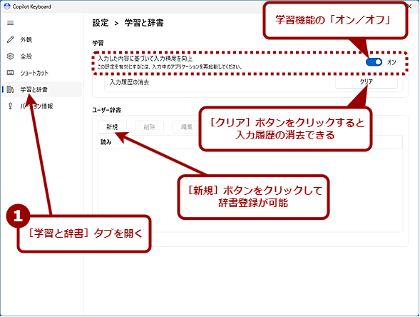 Copilot Keyboard�́m�w�K�Ǝ����n�^�u