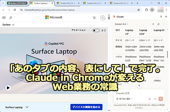 Claude in Chrome���ς���Web�Ɩ��̏펯