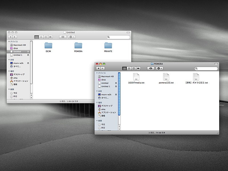 Mac OS X 10.5.5Ŏ疳FĂ܂BWindowsMac OSƂɍmicroSD̓ǂݏo\ł