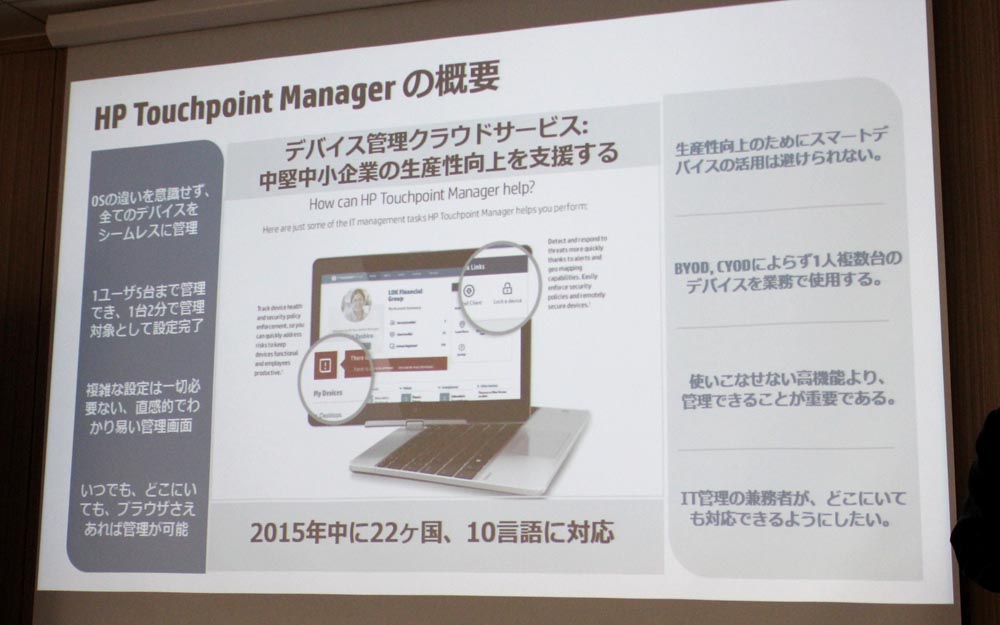SMBɓAfoCXǗ̂߂̃NEhT[rXuHP Touchpoint Managerv