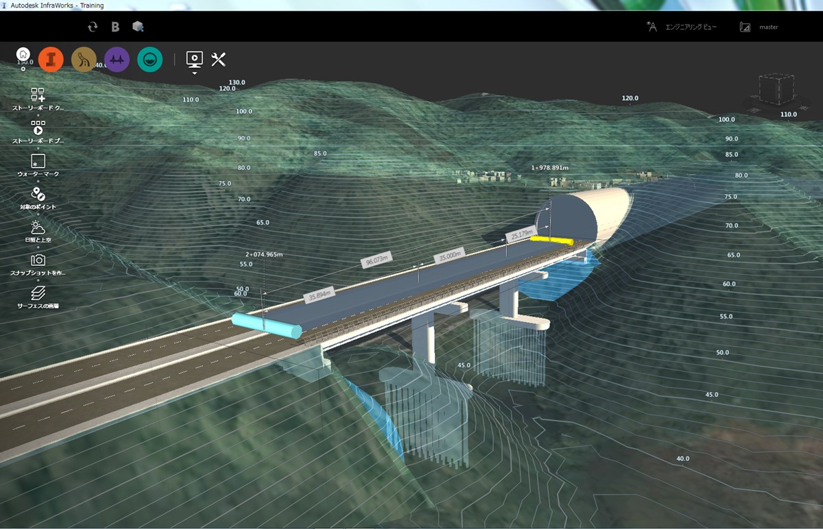 InfraWorksɂ铙Ame[V̕\AAutodesk Civil 3DŏcfȐ̃p[^ǉĂ@oTFAutodeskiNbNŊgj