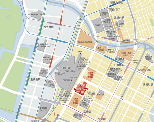 東京ミッドタウン八重洲周辺図
