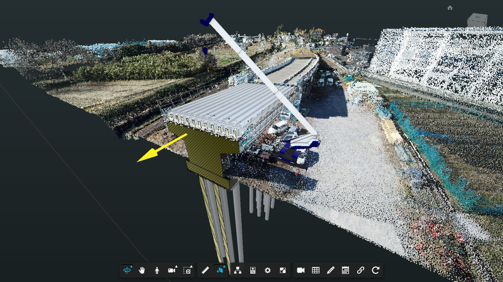 数クリックで2D断面図生成の新機能 BIM／CIMと点群の統合 ...