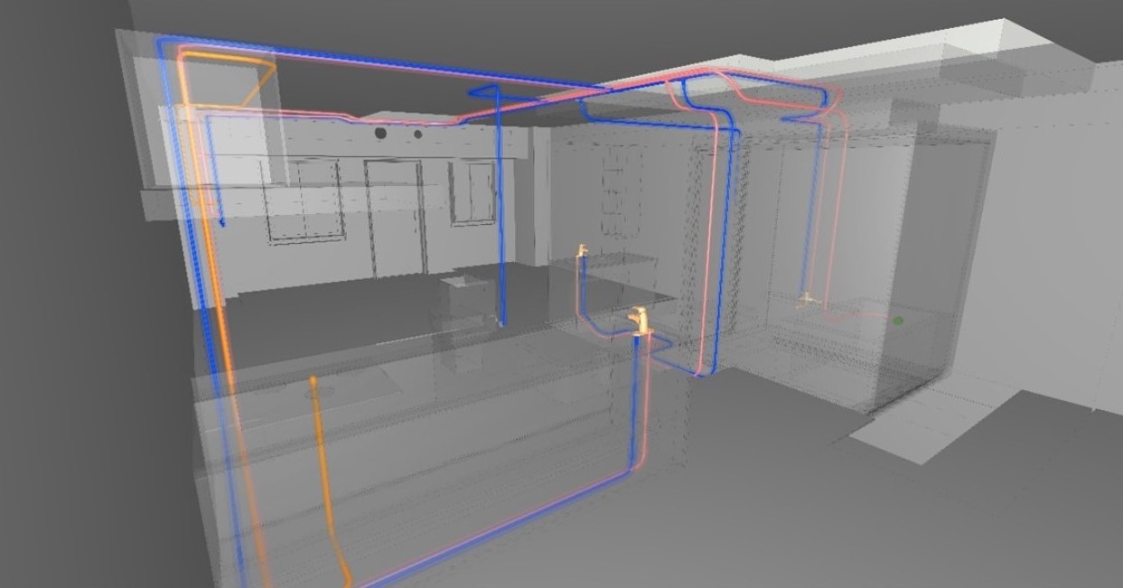 “長谷工版BIM”でマンションの給水給湯配管を自動設計:BIM - BUILT