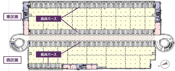 Landport 東海大府Iの1階平面図