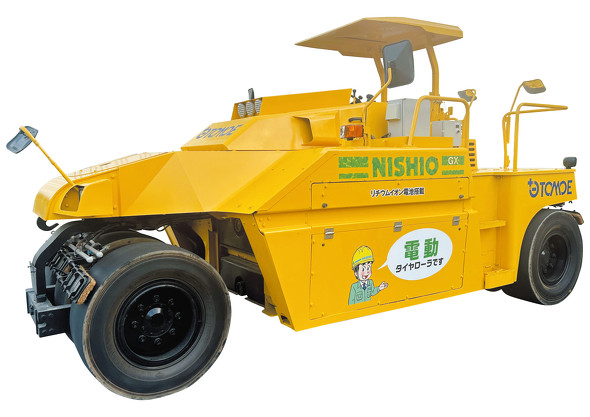 開発中のバッテリー式タイヤローラー