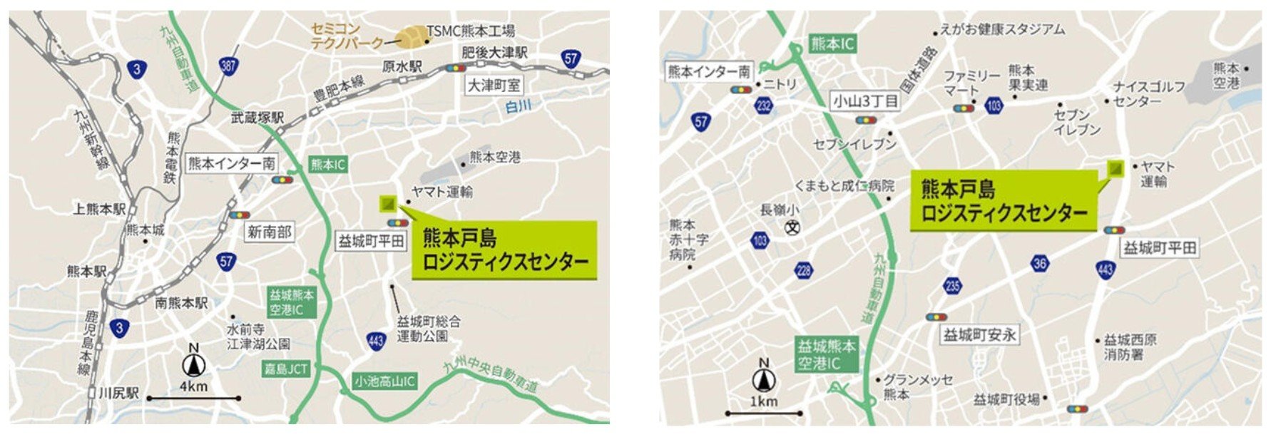 熊本市内に延べ7.4万m2の物流施設、27年7月竣工予定 戸田建設ら3社が