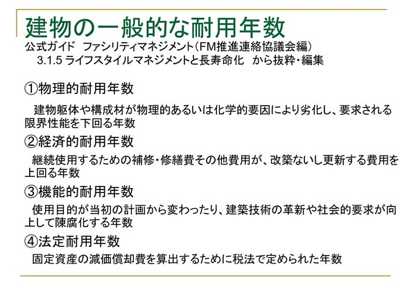 �����̑ϗp�N���̍l�����͂��܂��܂ŁA�X�V�����͂��ꂼ��̎��_�ɂ���Ă��قȂ�