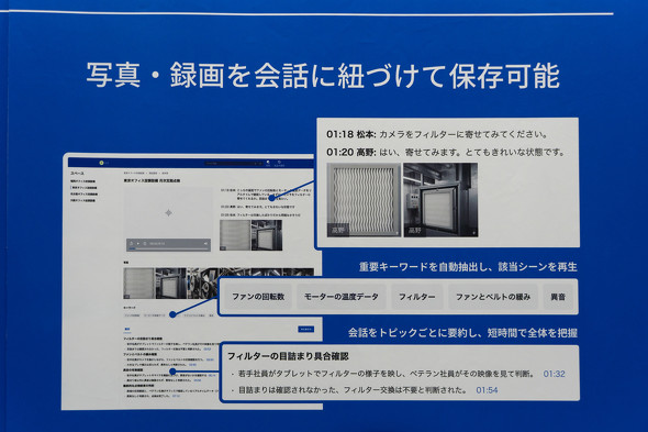 �ʐ^�Ɖ�b���֘A�t���ċL�^�ł��邽�߁A�ォ��󋵂Ɣ��f�̌o�܂�ǂ��₷��