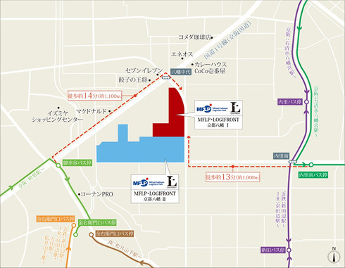 �uMFLP�ELOGIFRONT���s����I�^II�v�̈ʒu�}