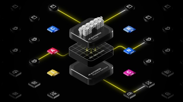 Autodesk Forma�́AAutodesk Platform Services�Ƌ��ʂ̃f�[�^��Ղ���ɍ\�z���ꂽ�ƊE�N���E�h��ŁA�݌v�Ǝ{�H�̃��[�N�t���[�𓝍�