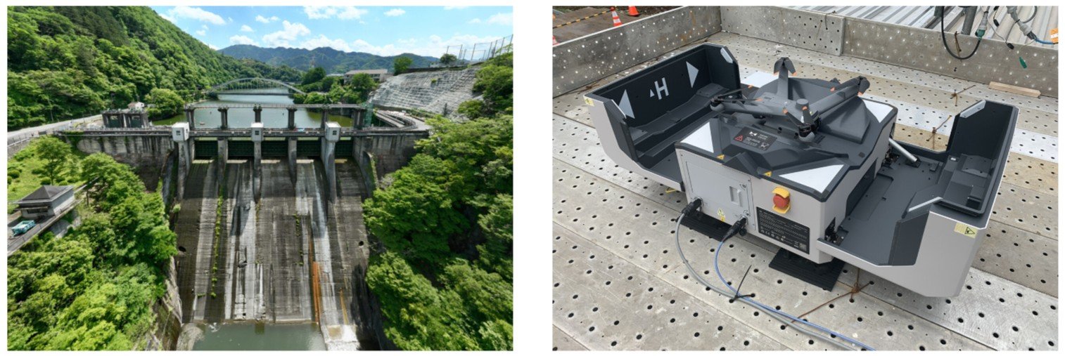 相模ダム工事でドローンレベル3.5飛行と点群生成自動化：ドローン - BUILT