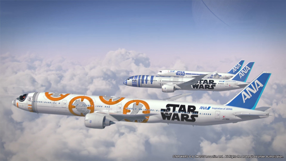 R2-D2」「BB-8」が空を飛ぶ ANA「スター・ウォーズ」特別機、10月就航 ...
