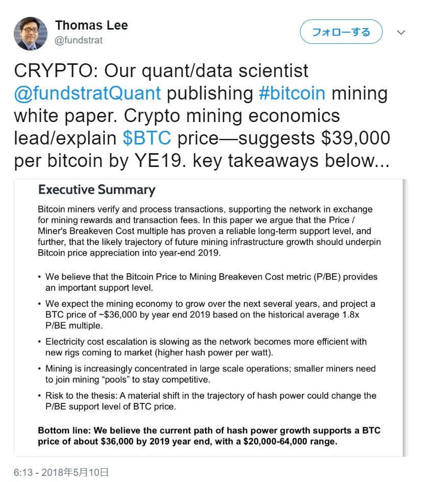 ビットコイン 19年末には3万6000ドルまで上昇 マイニング経済が鍵 米投資調査会社が予測 Itmedia ビジネスオンライン