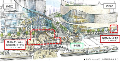 赤坂駅周辺を エンタメシティ に Tbsらが約230メートルの複合ビル建設 駅と街を一体的に 1 2 ページ Itmedia ビジネスオンライン