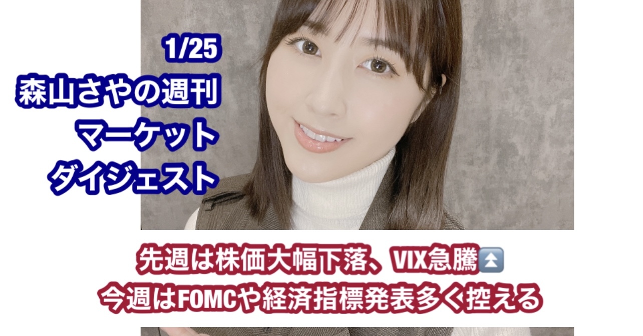 先週は株価大幅下落、VIX急騰、今週はFOMCや経済指標発表を多く控える【動画】：森山さやの「週刊マーケットダイジェスト」（1/2 ページ） -  ITmedia ビジネスオンライン