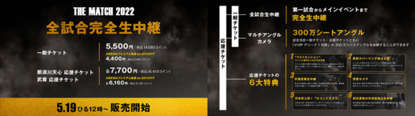 最高額は300万円、那須川天心VS. 武尊の「THE MATCH 2022」チケットは 