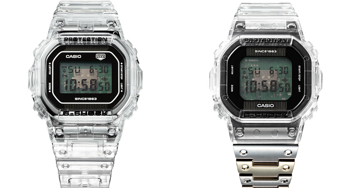 G-SHOCK」にスケルトンが登場、内部部品を見せる新デザイン：40周年 