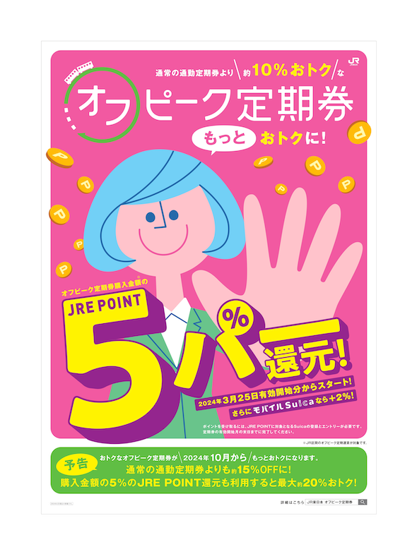 JR東、「オフピーク定期券」を10月から値下げへ 利用者拡大を目指す