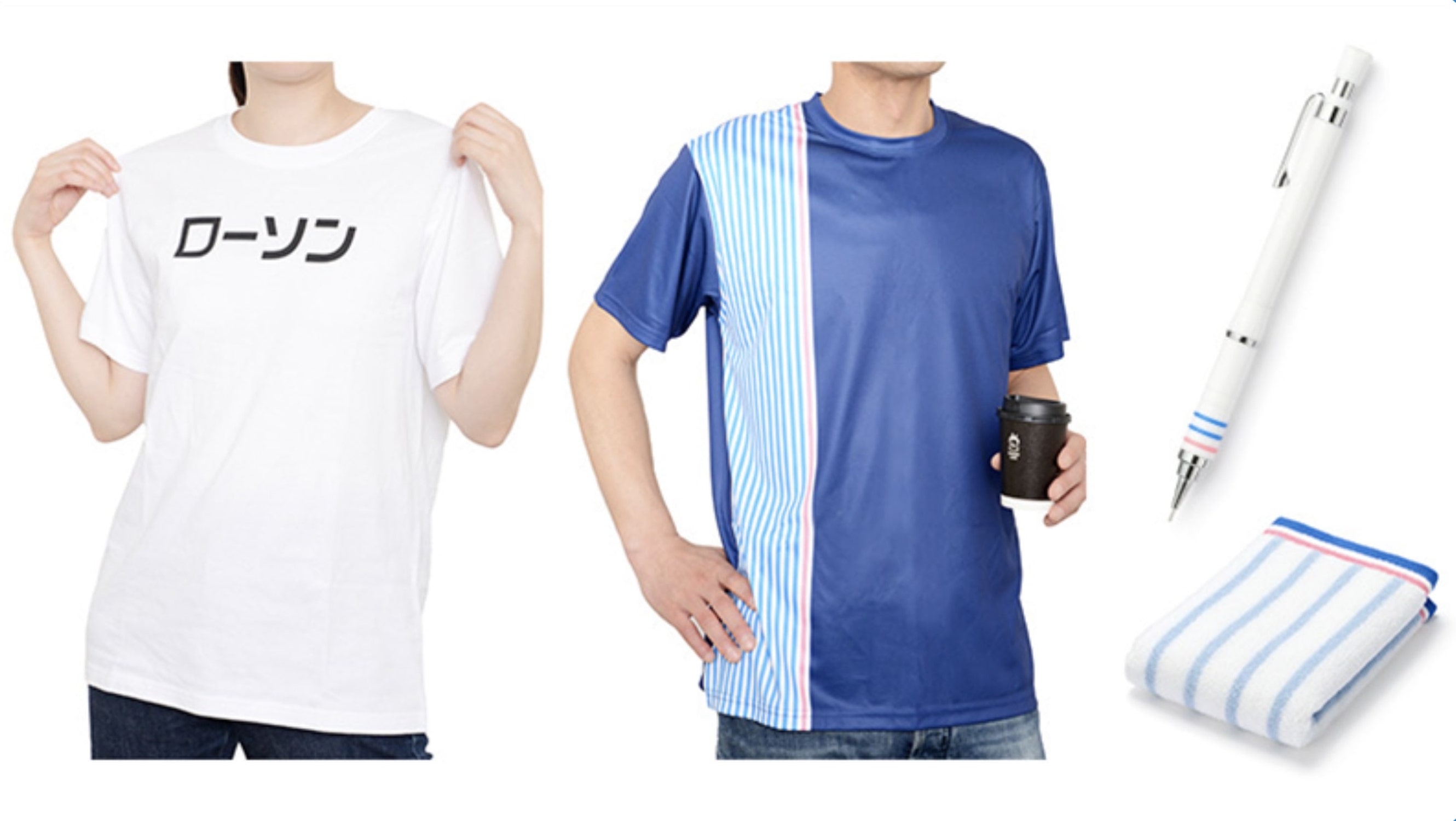 ローソンコラボ当選品 Tシャツ ローソンの偏愛アイテム」まさかの人気、カタカナTシャツも売れてます