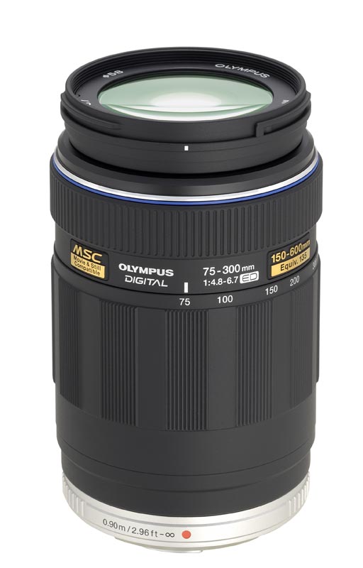 オリンパス、600ミリ相当を実現する「M.ZUIKO DIGITAL ED 75-300mm F4