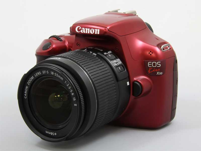 Canon デジタル一眼レフ EOS Kiss X50 キャノン ワインレッド