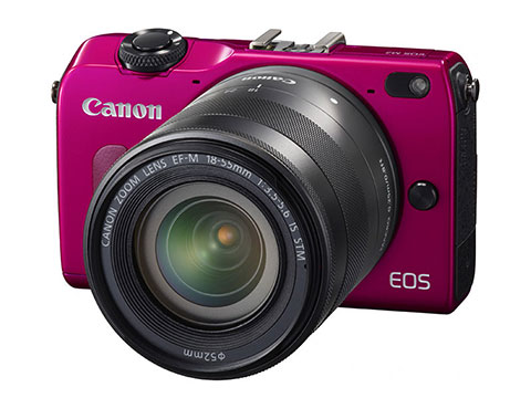 Canon EOS M　ダブルズームキット　レッドスマホ/家電/カメラ