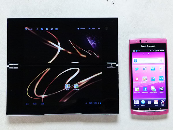 Sony Tablet SƁA7C`fBXvCڂ́uGALAXY Tab SC-01Cvriʐ^jBSony Tablet PƁuXperia arc SO-01Cvriʐ^AEj