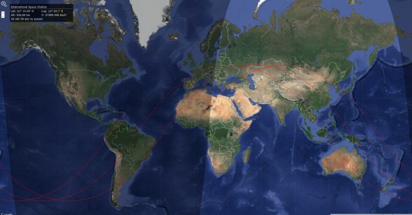 GoogleSatTrack satellite tracker on googlemaps