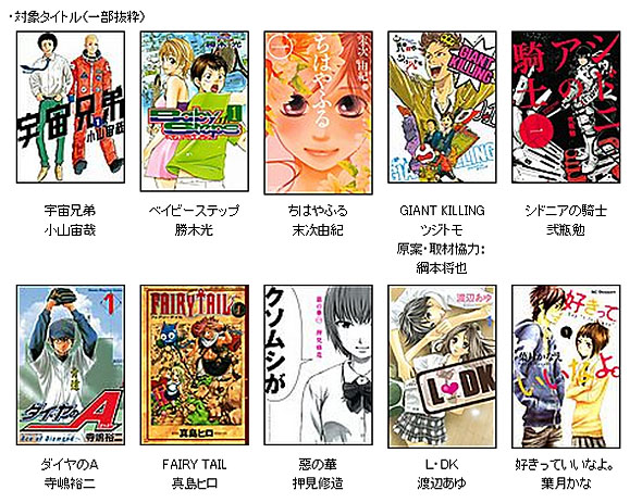 eBookJapan、講談社の人気コミックまとめ買いセットが20％オフに：『宇宙兄弟』『ちはやふる』など150作品超 - ITmedia