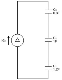 図1　キャパシタを直列に接続した回路
