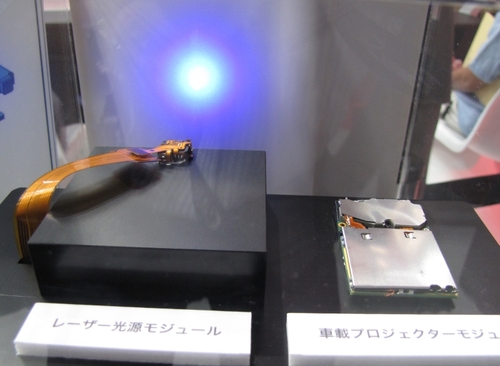 「ARHUD」のレーザー光源とプロジェクタモジュール