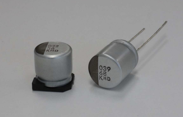 導電性高分子ハイブリッドアルミ電解コンデンサーに80V品追加：日本