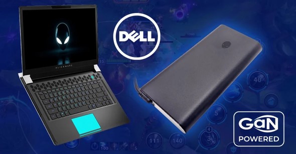 DellのノートPC「Alienware」では、GaNベースの240W充電器を採用している［クリックで拡大］ 出所：GaN Systems