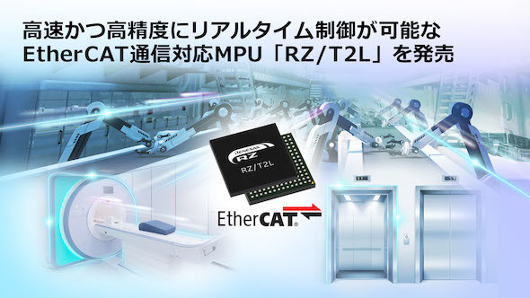 EtherCATに対応した産業用MPU「RZ/T2L」