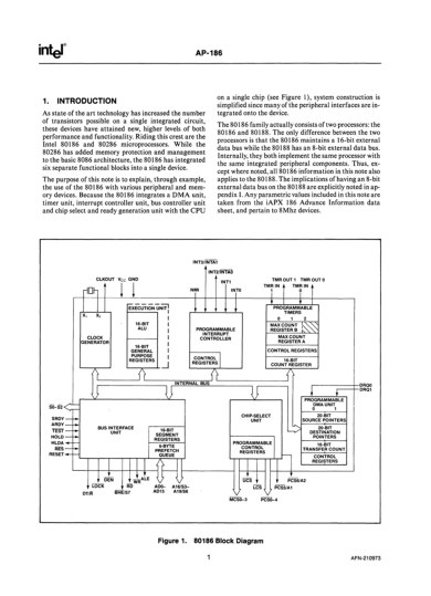 Photo07:1983年3月版のAP-186"Introduction to the 80186 Microprocessor"より。古いものだとiAPX-186呼ばわりしていた。
