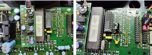 <strong>�}4�F���̓R���g���[�������g�債���ʐ^�B�E��5V�d����10V 470uF�̓d���R���f���T�[��50V 10uF�̃Z���~�b�N�R���f���T�[�ŕ⋭�������Ƃ̏��</strong>