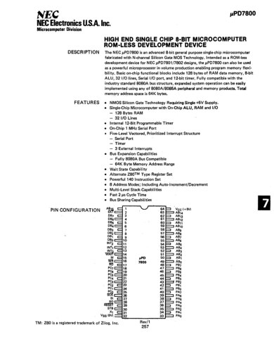 NEC Electronics U.S.A. Inc.��1982�NCatalog���