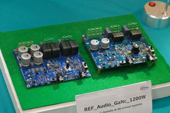 GaN HEMT�̗p�N���XD�A���v�]���{�[�h�uREF_Audio_GaNc_1200W�v