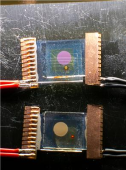 Ru色素/Zn色素を吸着した色素増感太陽電池の比較試験