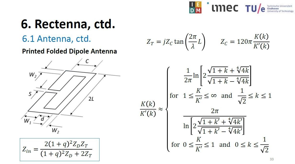 ܂Ԃ_C|[AeiiFolded Dipole Antennaj̊e@Ɠ̓Cs[_X̌vZmNbNŊgn oFimecEindhoven University of TechnologyiIEDMV[gR[X̍uuPractical Implementation of Wireless Power TransferṽXChj