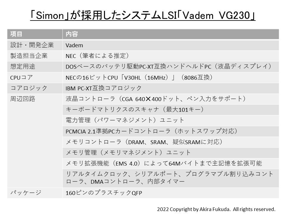 uSimonv̗pVXeLSIuVadem VG230v̊TvBofiVademj1992N11ɔsVG230̃f[^}jA܂Ƃ߂BȂSƂ̓f[^}jAɋLqȂAM҂̐łmNbNŊgn