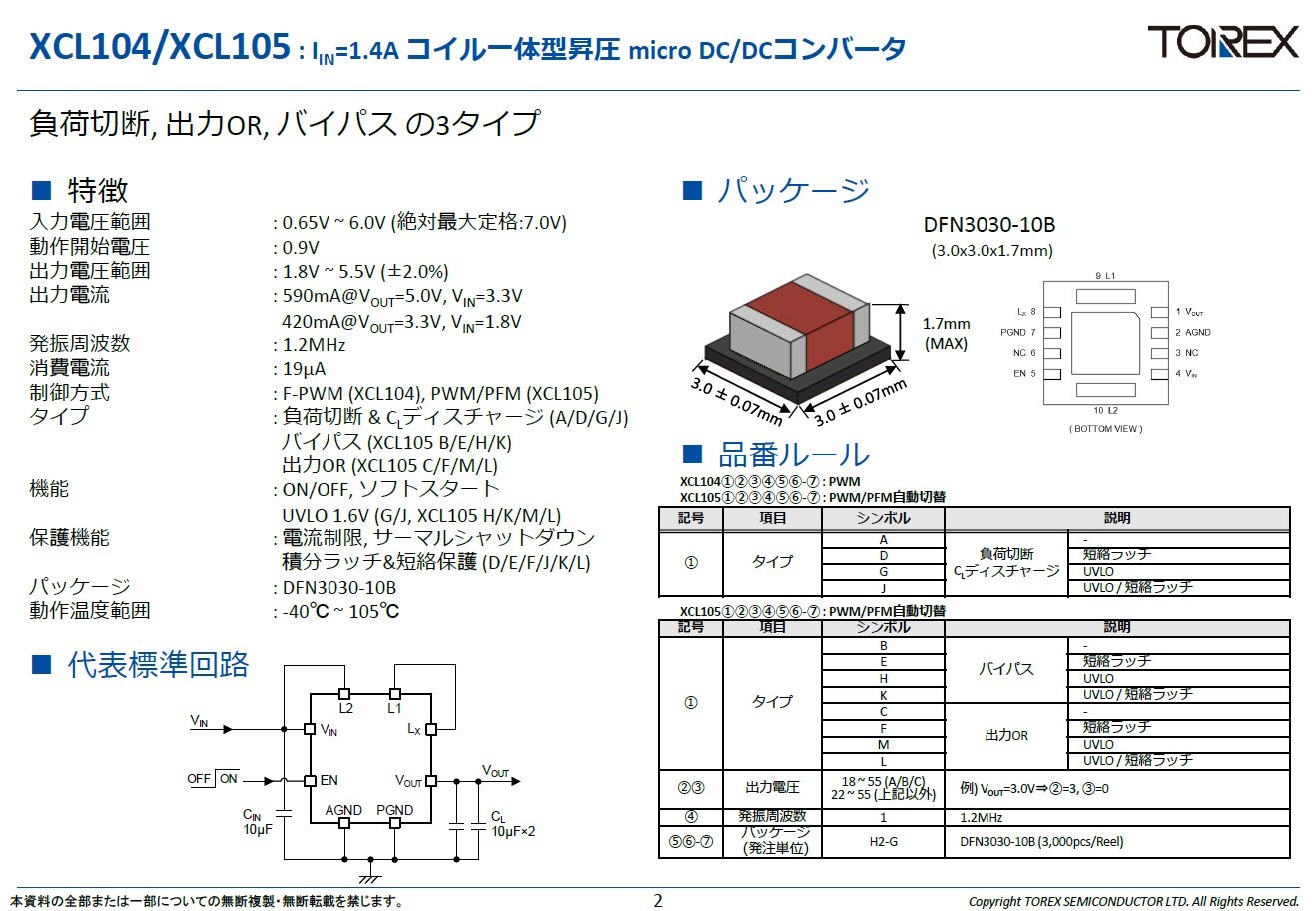 RČ^DC-DCRo[^[uXCL104/XCL105vV[Y̏ڍׁmNbNŊgn oFgbNXEZ~R_N^[