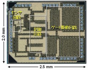 自動波形変化ゲート駆動ICチップ 出所：東京大学生産技術研究所