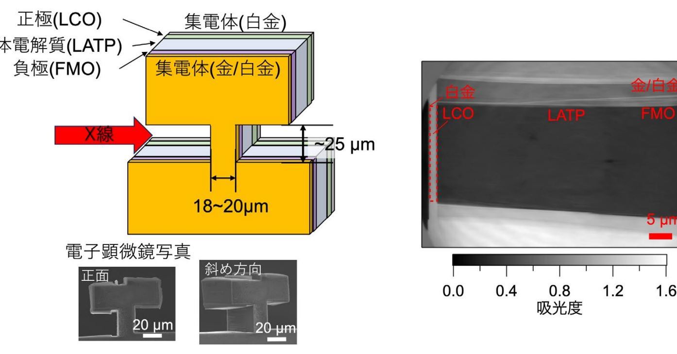 薄膜型全固体電池内の化学反応を“丸ごと”可視化、東北大ら：X線顕微鏡