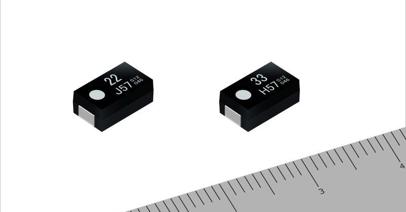 USB PD 3.1対応で高さ3mmのタンタル固体電解コンデンサー：業界標準比