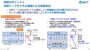 NTTが開発した低抵抗化構造
