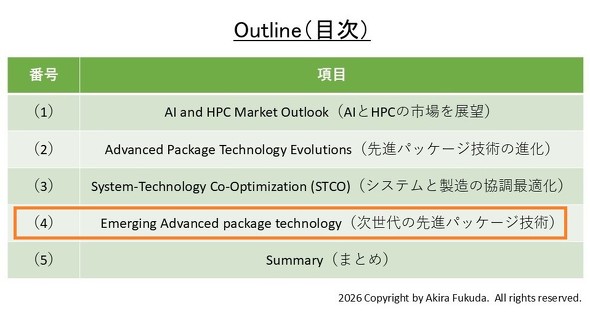 �u���uAdvanced Packaging and Chiplet Technologies for AI and HPC Applications�iAI�����HPC�Ɍ�������[�p�b�P�[�W���O�Z�p�Ɛ�[�`�b�v���b�g�Z�p�j�v�̃A�E�g���C��