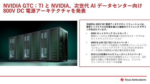 NVIDIA�Ƌ�����800V DC�d���A�[�L�e�N�`���𔭕\