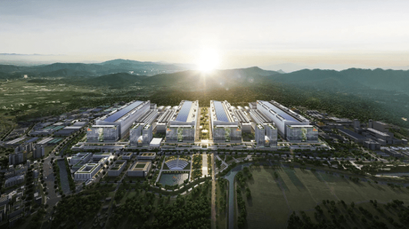 �uYongin Semiconductor Cluster�v�̊����\�z�}